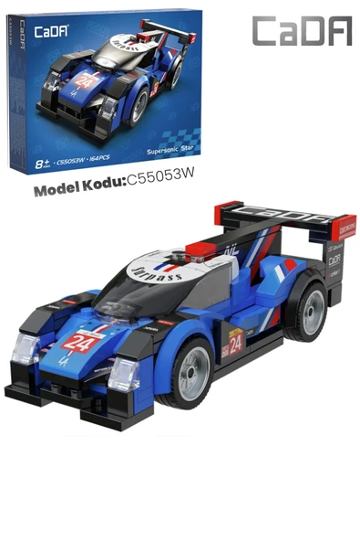 CADA Çek Bırak Supersonic Star 164 Parça Araba Yapım Seti Blok Araba -FFC55053W-164P ürün görseli 1