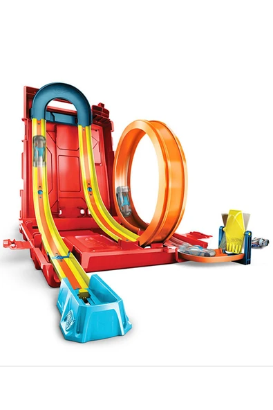 Hot Wheels Track Builder Benzin Bidonu Akrobasi Seti: Kendi Pistini İnşa Et, Hız ve Akrobasiye Doy! ürün görseli 1