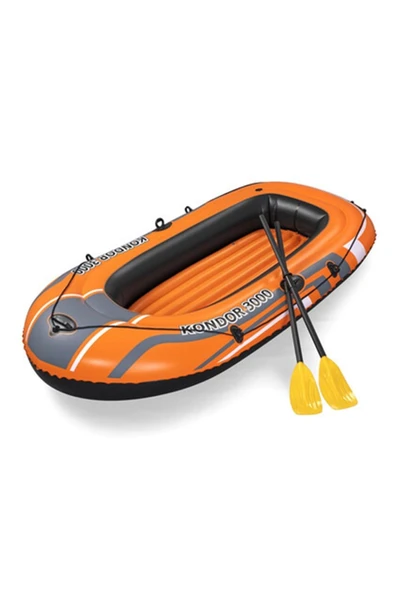 Kondor 3000 Şişme Taban Bot Set 3 Kişilik Pompa + Kürek 242×141 CM: Sınır Tanımayan Su Eğlencesi! ürün görseli 1