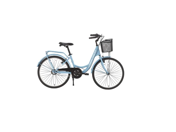 BİSAN SORRENTO KADIN ŞEHİR BİSİKLETİ 44CM V 26 JANT 3 VİTES BEBE MAVİ SİLVER ürün görseli 1