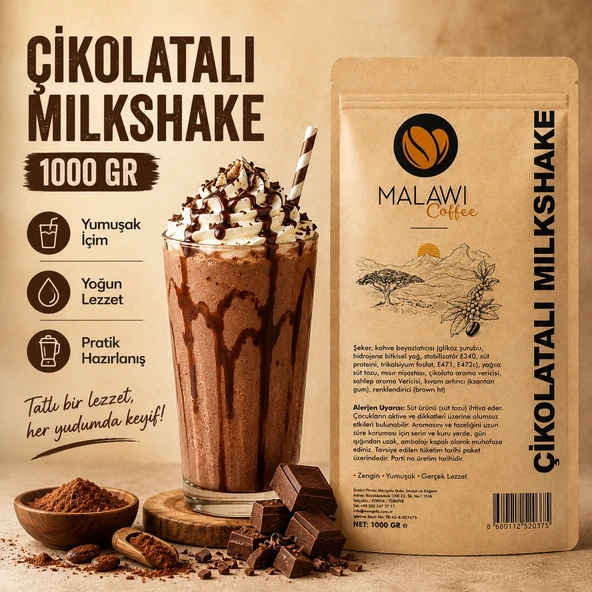 Malawi Coffee Çikolatalı Milkshake 1000 Gr ürün görseli 1