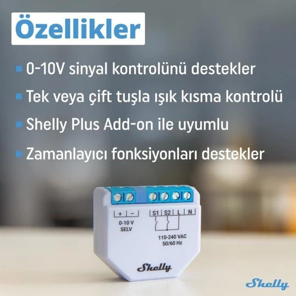Shelly Plus 0-10V Dimmer Röle - Resim 3