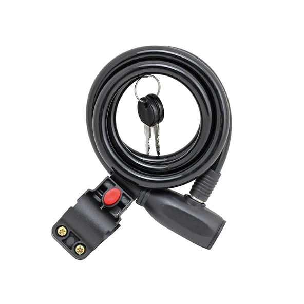 UMT BİSİKLET KİLİT HALAT ANAHTARLI 12X1200 BRAKET HC-81102 SİYAH KLT-109 ürün görseli 1