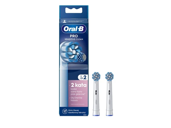 Oral-b Pro Sensitive Clean x-Filament  EB60X-2CT Şarjlı Diş Fırçası Yedek Başlığı Beyaz ürün görseli 1