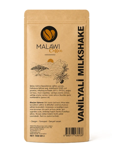 Malawi Coffee Vanilyalı Milkshake 1000 Gr - Resim 2