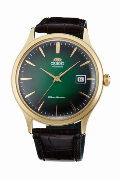 ORIENT TAC08002F0 Kurmalı Otomatik Deri Kahverengi Yeşil Kadran Kristal Mineral 42 mm Erkek Kol Saat ürün görseli 1