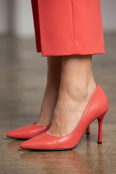 Solly Zeyn 4016 Kırmızı Topuklu Kadın Stiletto ürün görseli 1