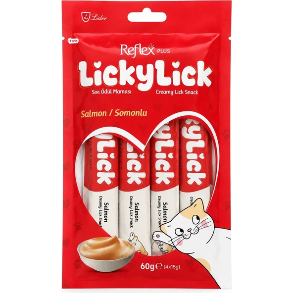 Lickylick Kedi Sıvı Ödül Somon 4*15 gr ürün görseli 1