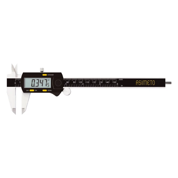 Asimeto Yuvarlak Çubuklu Dijital Kumpas 150mm AS-307262 ürün görseli 1
