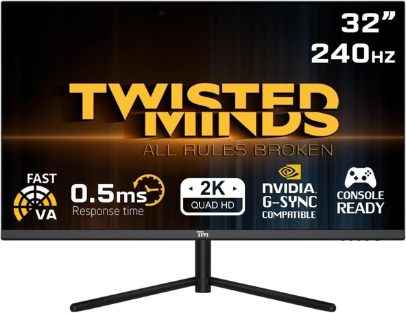 Twisted Minds TM32QHD240VA 32" 0.5 ms 2K 240 Hz Oyuncu Monitörü Teşhir ürün görseli 1