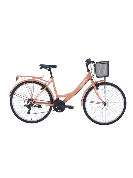 BİSAN LOTUS KADIN ŞEHİR BİSİKLETİ 44CM V 26 JANT 21 VİTES MERCAN BEYAZ ürün görseli 1