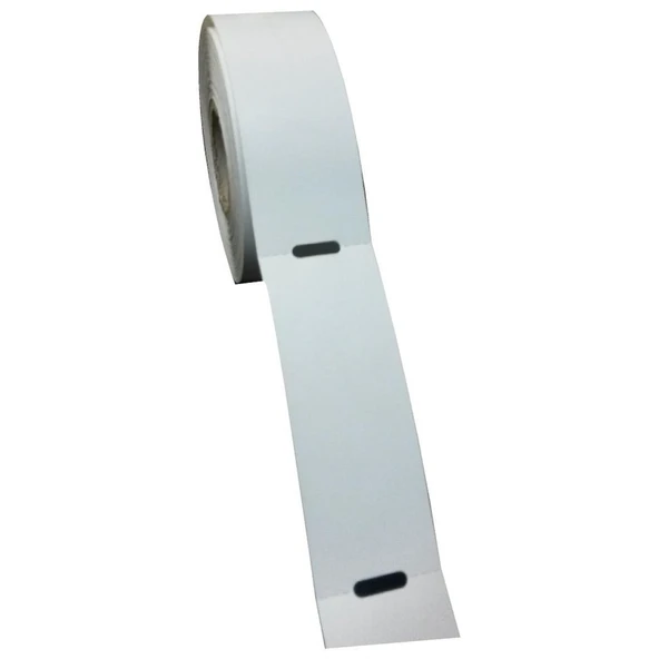 ŞeyliŞeyler - 38x100 mm Termal Karton Raf Etiketi 170 Gr - Ortadan Çeltikli Barkod Yazıcı Raf Kartonu (10 Rulo - 3500 Adet) ürün görseli 1