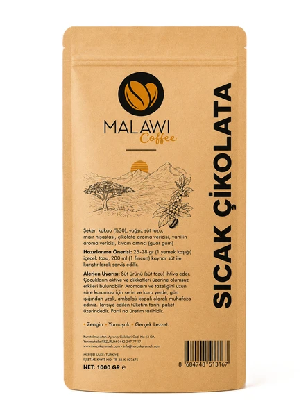 Malawi Coffee Sıcak Çikolata 1000 Gr - Resim 2