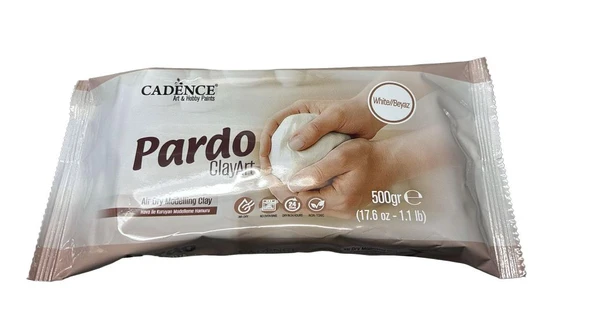 Cadence Pardo ClayArt Hava ile Kuruyan Modelleme Hamuru Beyaz 500gr ürün görseli 1