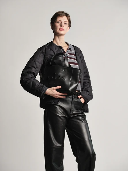 BONHEUR Vegan Deri Black Phantom Çanta - Resim 10