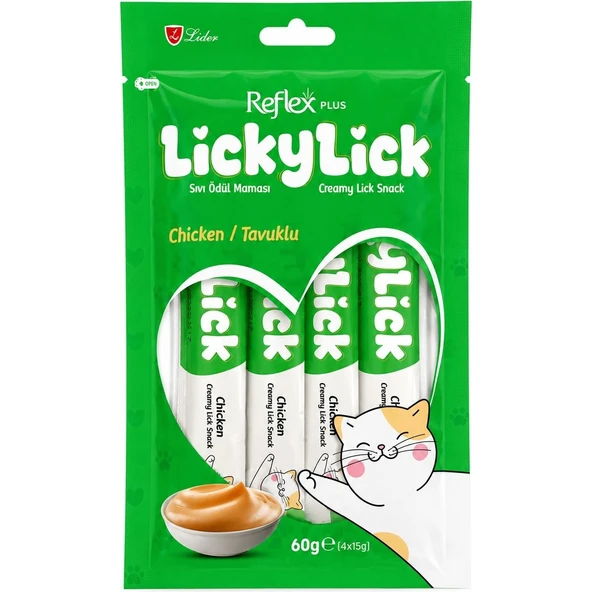 Lickylick Kedi Sıvı Ödül Tavuk 4*15 gr ürün görseli 1