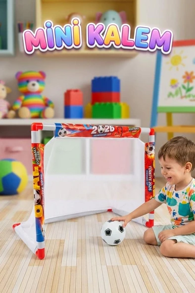Mini Futbol Kalesi Seti! 60cm Türkiye 2026 Dünya Kupası Temalı Hafif Taşınabilir Oyuncak Fileli Kale ürün görseli 1