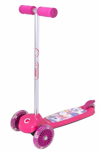 3 Tekerlekli Unicorn Işıklı Scooter: Büyülü Tasarım Güvenli Sürüş ürün görseli 1