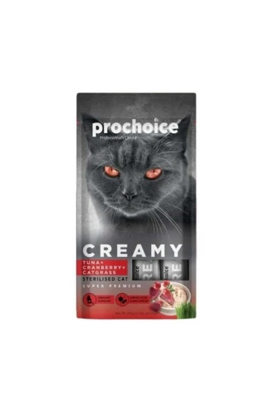 Prochoice Creamy Ton Balığı, Kızılcık, Kedi Otlu Krema Kedi Ödülü 4x15gr ürün görseli 1