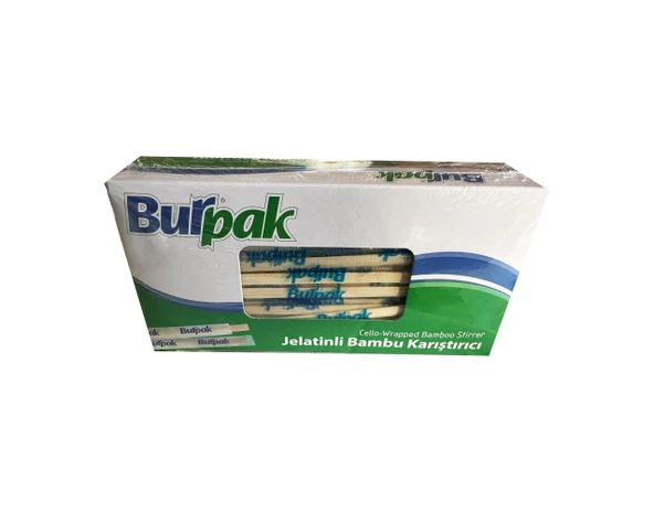 Burpak Jelatinli Tahta Ahşap Bambu Karıştırıcı Çubuk Kaşık - 12 Cm. - 200 Adetlik 20 Paket ürün görseli 1