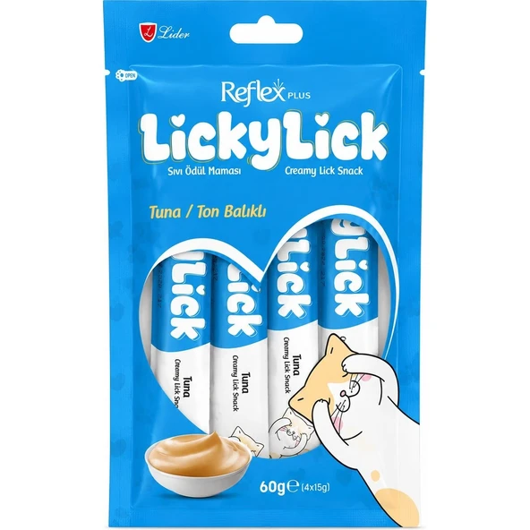 Lickylick Kedi Sıvı Ödül Ton Balık 4*15 gr ürün görseli 1