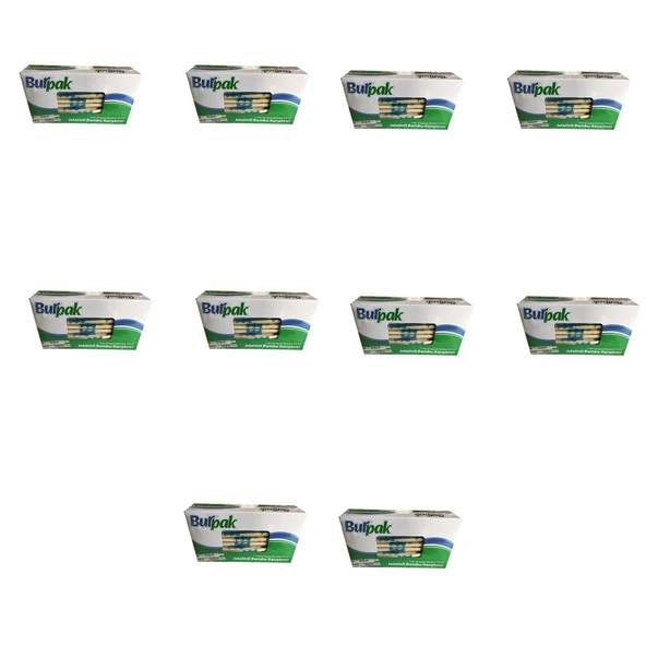 Burpak Jelatinli Tahta Ahşap Bambu Karıştırıcı Çubuk Kaşık - 12 Cm. - 200 Adetlik 10 Paket ürün görseli 1