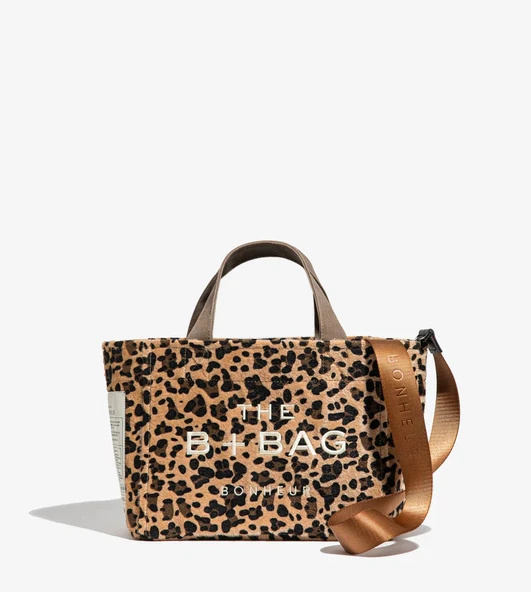 BONHEUR Kanvas Leopard Çanta - Resim 3