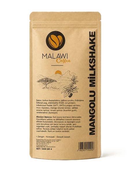 Malawi Coffee Mangolu Milkshake 1000 Gr x 3 Adet - Resim 2