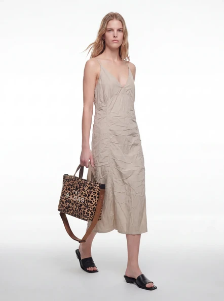 BONHEUR Kanvas Leopard Çanta - Resim 5