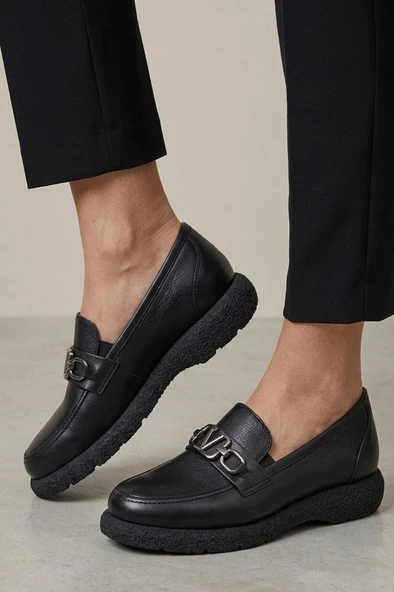 Pisagor Ps-44331 Hakiki Deri Kadın Loafer Ayakkabı ürün görseli 1