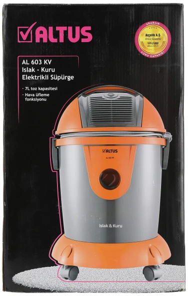 Altus AL 603 KV 2000 W Islak Kuru Süpürge ürün görseli 1