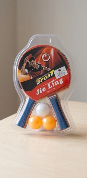 Raket Seti Masa Tenisi Pinpon - 2 Raket 3 Top - ürün görseli 1