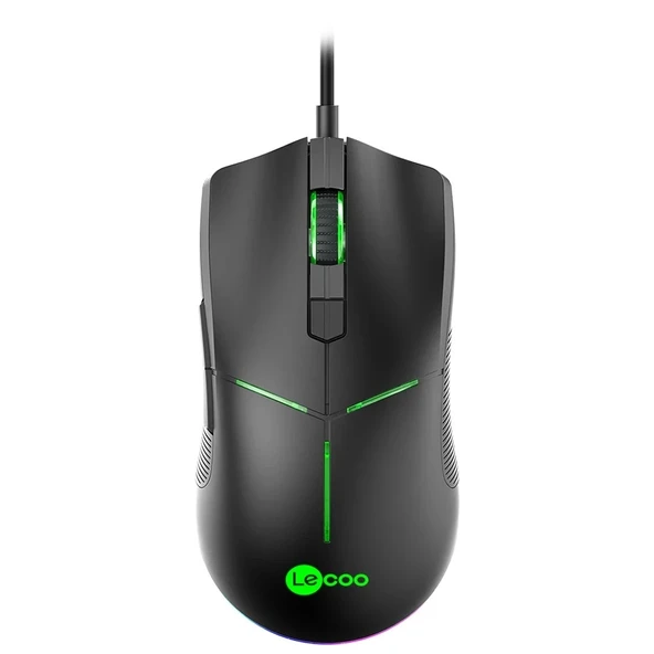 LECOO MS109 Kablolu USB RGB 6400dpi Siyah Gaming Mouse ürün görseli 1