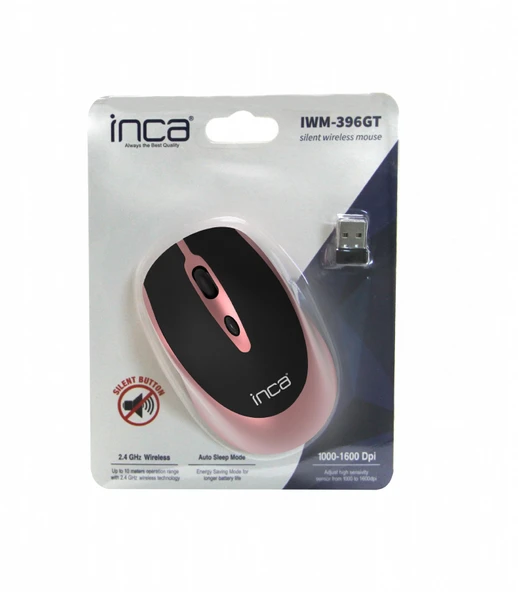 INCA IWM-396GT Kablosuz 1600dpi Gold Mouse ürün görseli 1