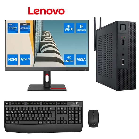Turbox Mini-109 i5 6400 8GB Ram 512GB M2 NVMe SSD 23.8 inç FHD Lenovo Monitör Kurumsal Ofis Mini PC ürün görseli 1