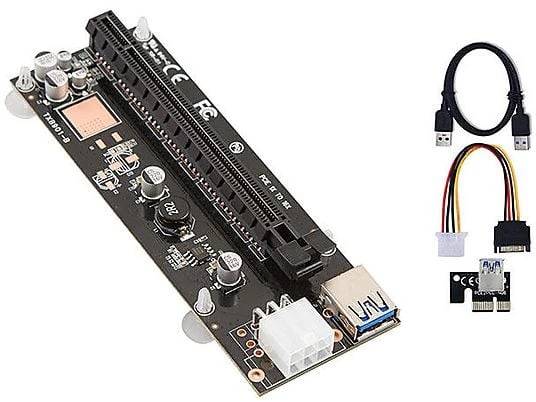 S-LINK SL-EX116 PCI-E 1X TO 16X SATA 6PIN Bitcoin Ekran Kartı Yükseltici ( 5 ADET ) ürün görseli 1
