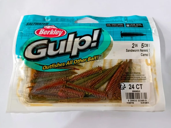 BERKLEY Gulp Saltwater Sandworm 5cm/24 Adet(C) - Resim 2