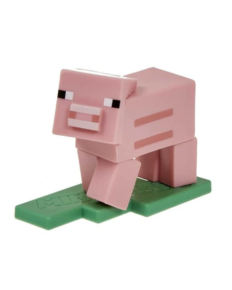 Minecraft Micro Collection Mini Aksiyon Figürü Pig Cochon HJF81 - Resim 2