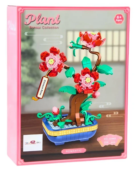 Toys e Toys Plant Bonsai Collection Çin Gülü Çiçek Yapı Blok Seti 325 Parça 33042 ürün görseli 1