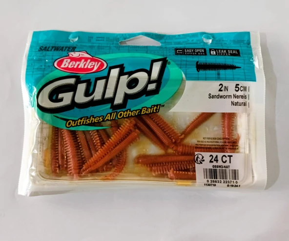 BERKLEY Gulp Saltwater Sandworm 5cm/24 Adet(NAT) - Resim 2