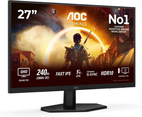 AOC Q27G42ZE 27" 0.3 ms 2K IPS 260 Hz Oyuncu Monitörü Outlet ürün görseli 1