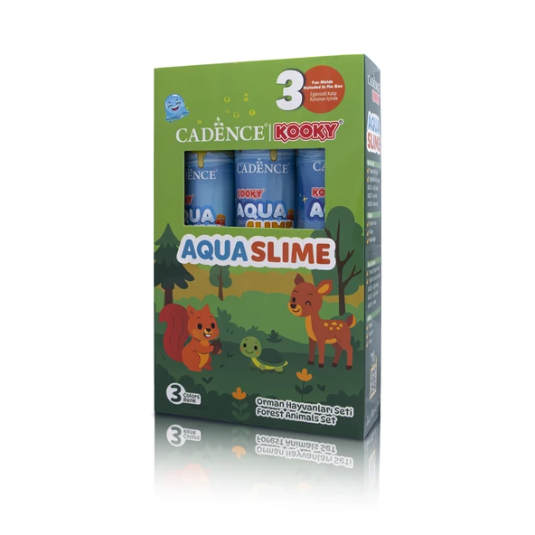 KOOKY AQUASLIME ORMAN HAYVANLARI SETİ 3X90ML ürün görseli 1