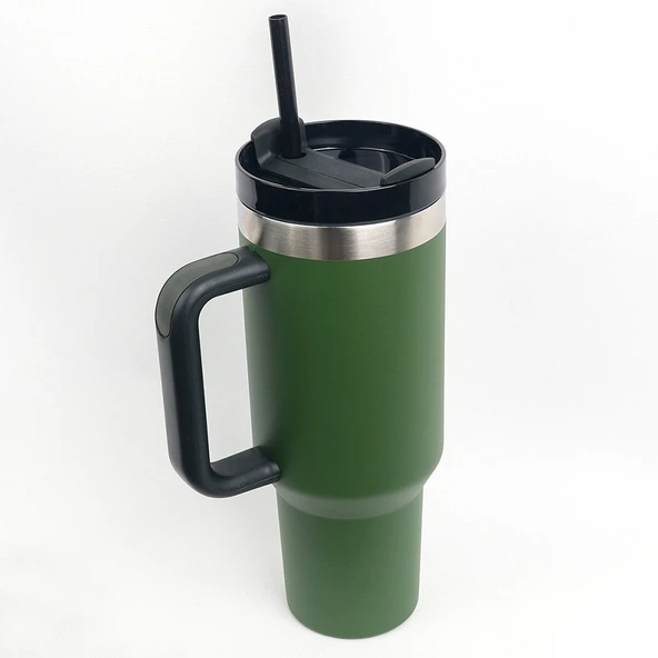 Igloo Stadler Thermo-Mug 1.2 Lt Haki-Siyah Pipetli Termos ürün görseli 1