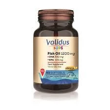 Validus Kids Fish Oil 1200 mg 60 Softgel ürün görseli 1