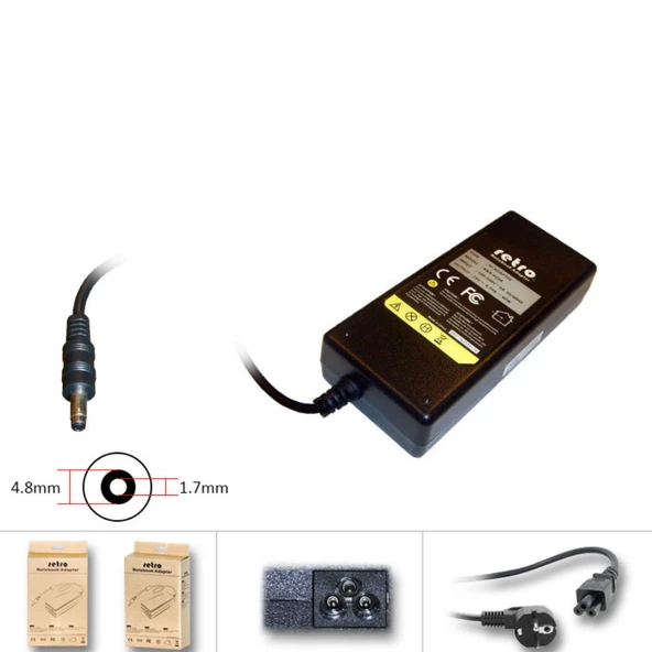 RETRO RNA-HC04 HP 19V 4.74A ADAPTÖR 4.8X1.7MM ürün görseli 1