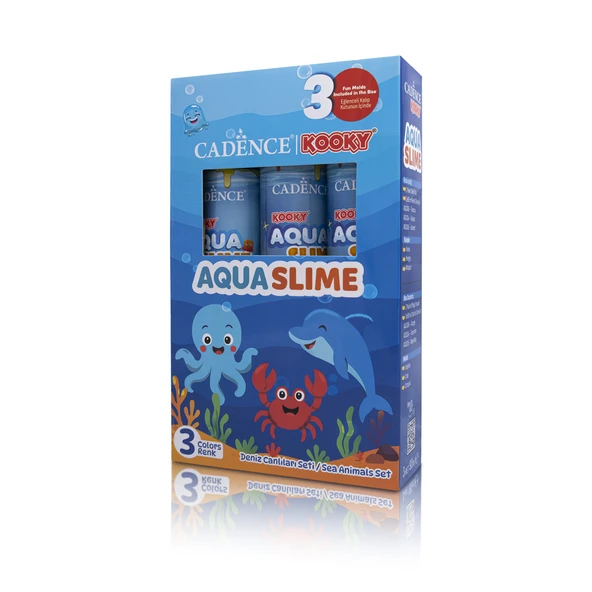 KOOKY AQUASLIME DENİZ CANLILARI SETİ 3X90ML ürün görseli 1