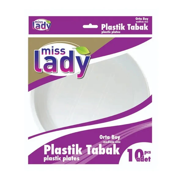 Plastik Orta Boy Tabak (10'lu) ürün görseli 1
