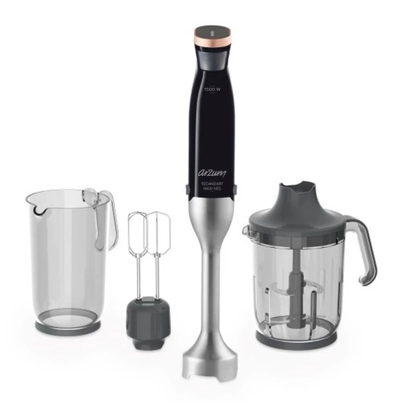 Arzum AR1114-S Technoart Maxi Neo Siyah El Blender Seti ürün görseli 1