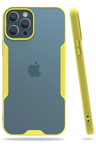 Newface Apple iPhone 12 Pro Max Kılıf Platin Silikon - Sarı ürün görseli 1