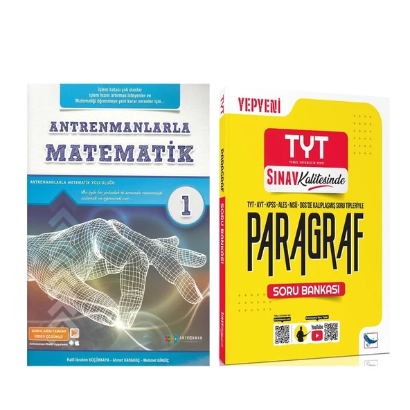 Antrenmanlarla Matematik 1 ve Sınav Yayınları Paragraf Soru Bankası Seti 2 Kitap ürün görseli 1